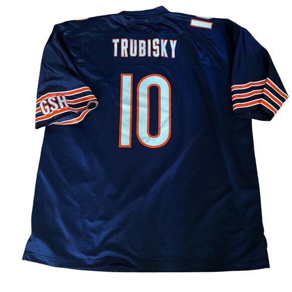 Mitch Trubisky Chicago Bears NFL Pro Line NFLPA Navy Jersey Men’s 2XL - Picture 1 of 8